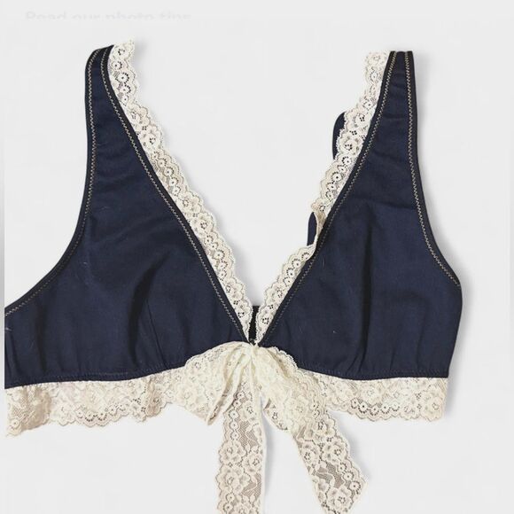 UO Out From Under Cowgirl Logic Denim Plunge Bralette - Picture 7 of 11
